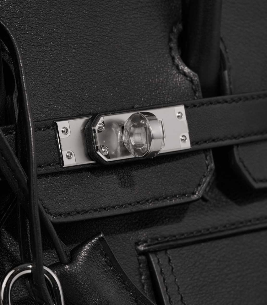 Birkin 25 Rock Black Veau Volupto Palladium Hardware