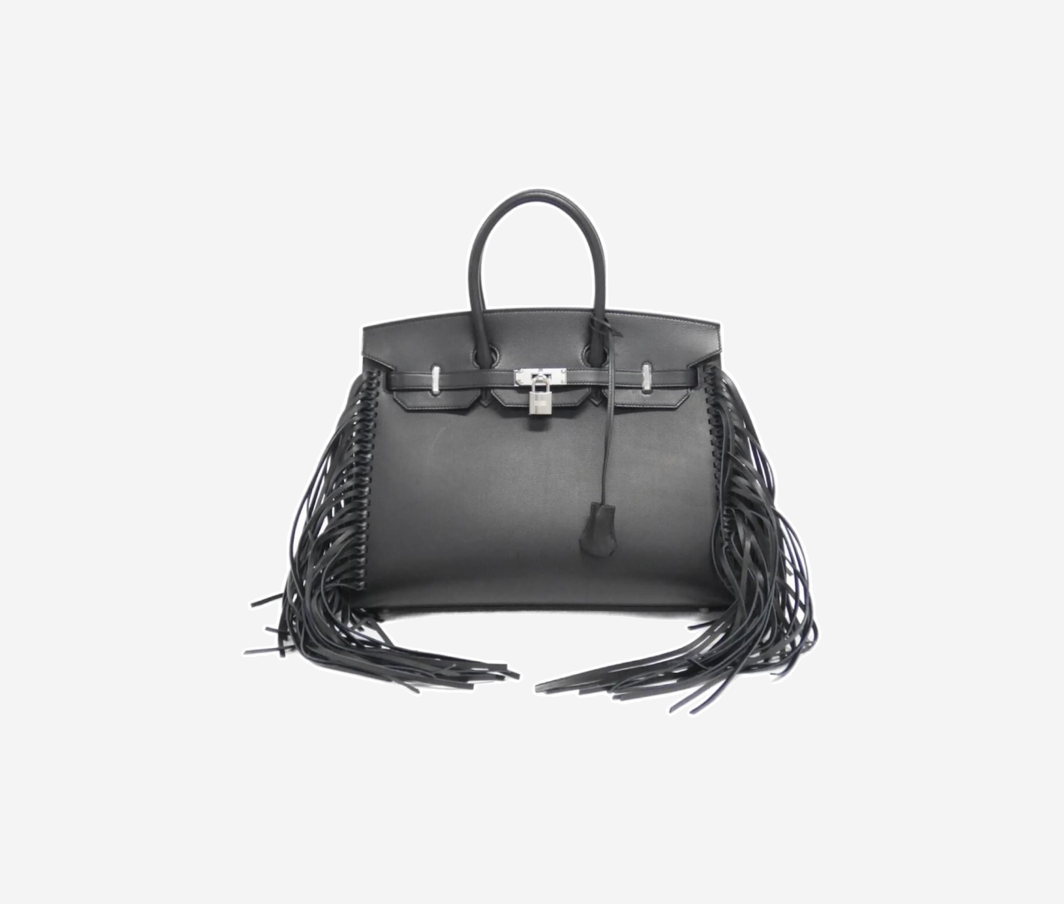 Birkin 35 Anate Black Evergrain Palladium Hardware
