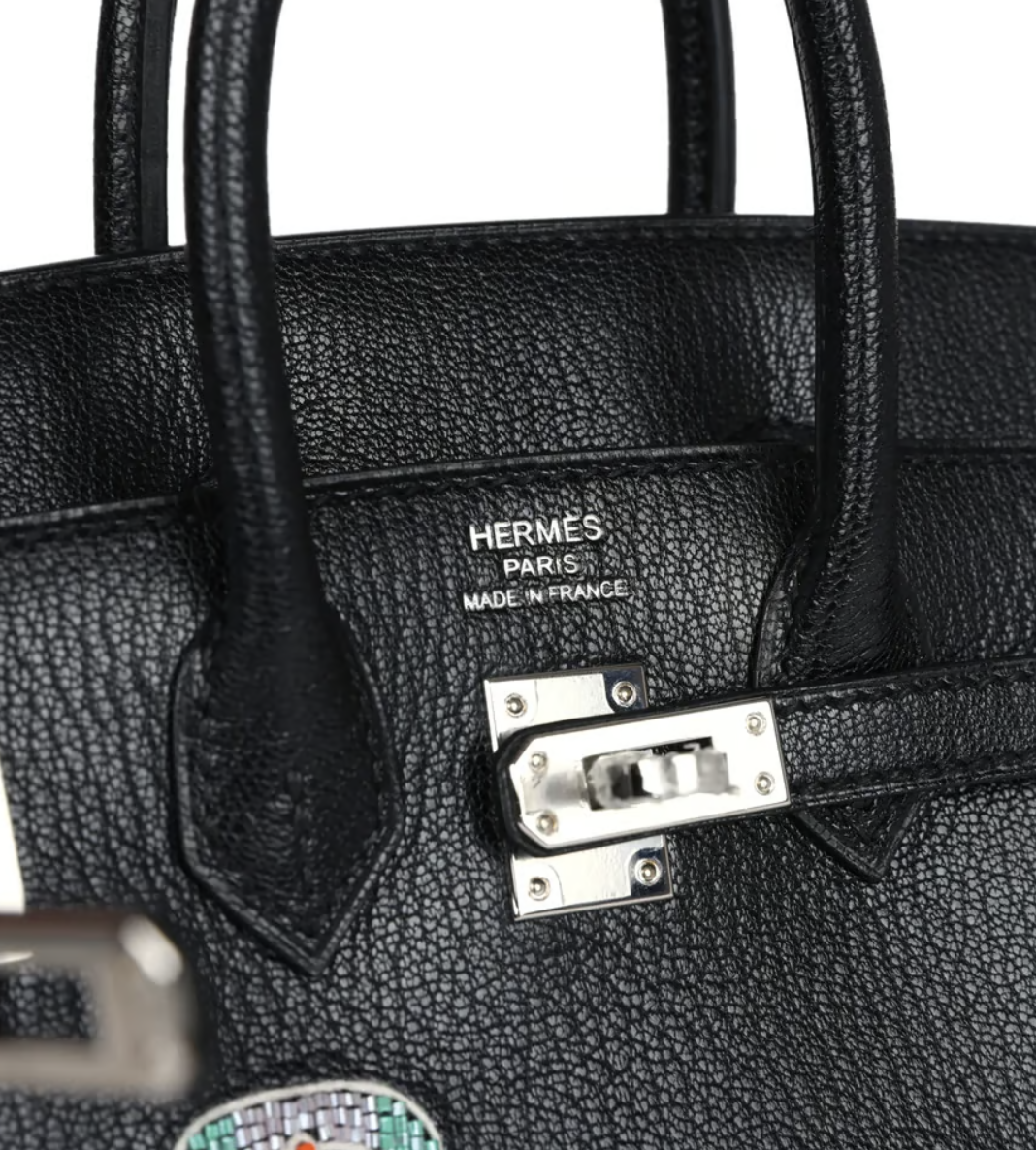 Birkin 20 "Bouclerie Moderne Casaque" Sellier Chèvre Chamkila Black Palladium Hardware